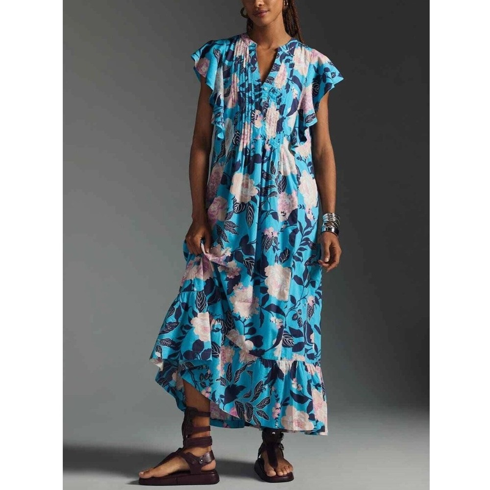 MAEVE x ANTHROPOLOGIE Cassandra Maxi Dress in Botanical Motif